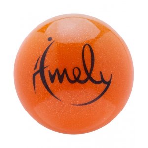 Мяч для художественной гимнастики AGB-303 15 см, с насыщенными блестками - 00019943