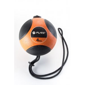 Медицинбол на веревке Pure2Improve Medicine Ball With Rope 4 кг - P2I110080