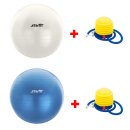 STARFIT : Мяч гимнастический GB-102 с насосом 65 см, антивзрыв GB-102 65 